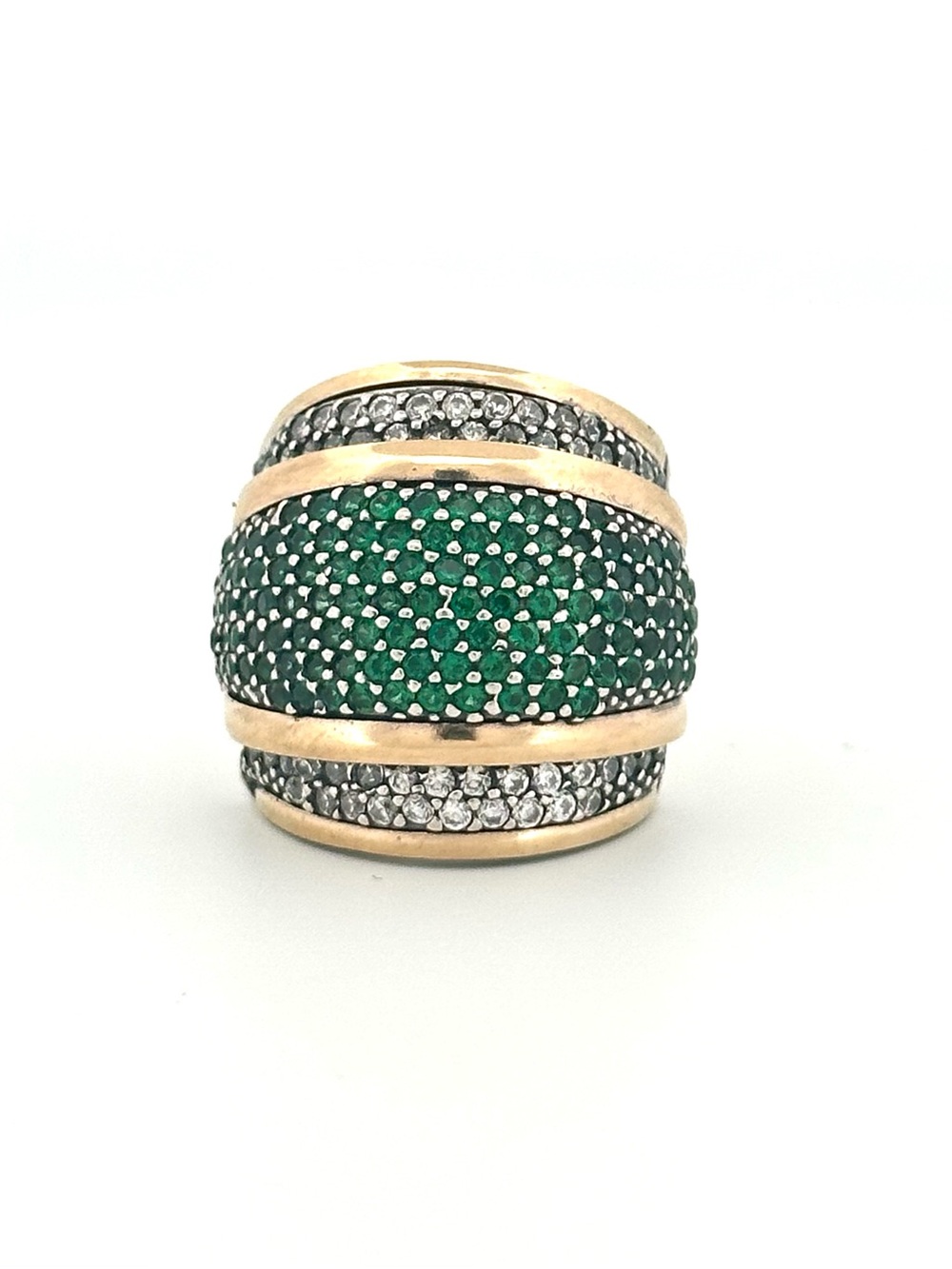 Handcrafted 10K Gold and Silver Rings size #6
